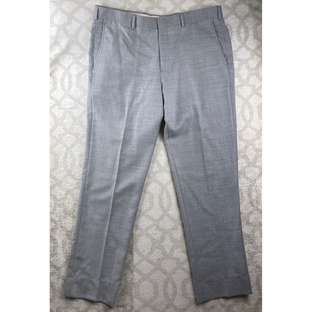 Brooks Brothers Regent Fit Reda Special Dress Pants Men 38 Gray Merino Wool Flat